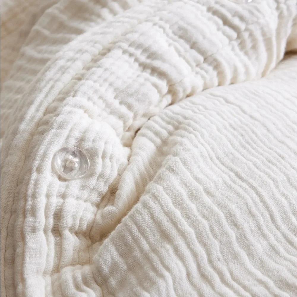 QUINCE Organic Airy Gauze Duvet Cover Twin Ivory
